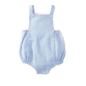 MUD PIE Blue Seersucker Bubble (Gender Neutral) NWT